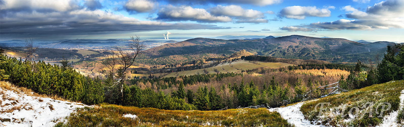 Panoráma z Jedlové směrem k Varnsdorfu